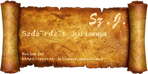 Szórát Julianna névjegykártya