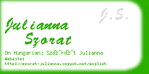 julianna szorat business card